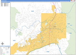 Santa Fe Wall Map Basic Style 2026